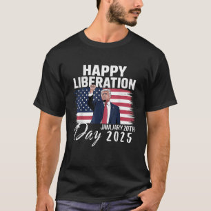 President Trump roept gelukkige bevrijdingsdag uit T-shirt