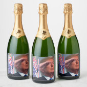 President Trump Salutes Sparkling Wijnetiket (Flessen)