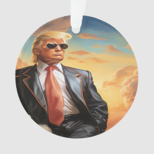 President Trump Trots op Amerikaans Acryl Ornament