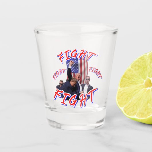 PRESIDENT TRUMP VECHT SHOT GLAS (Voorkant)