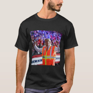 President Trump Vuilniswagen Werker Vest Mega 202 T-shirt