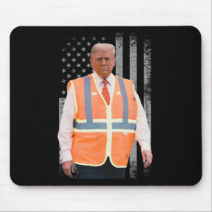 President Trump Vuilniswagen Werker Vest Usa Vlag Muismat