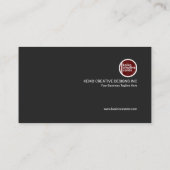 President van Simple Grey Piercing Red Liners Visitekaartje (Achterkant)