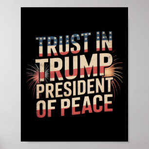 President Van Vrede Vertrouwt Op Trump 1 Poster