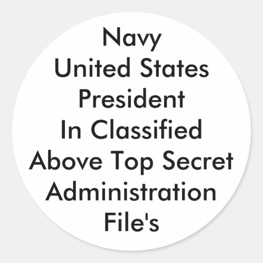 President Verenigde Staten Ronde Sticker (Voorkant)