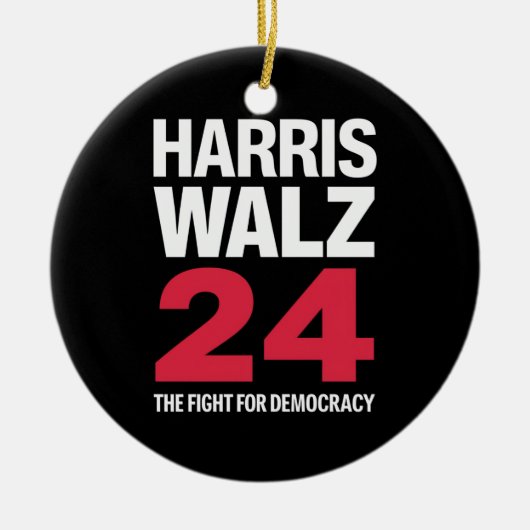 President Verkiezing Kamala Harris & Tim Walz 2024 Keramisch Ornament (Voorkant)