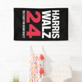 President Verkiezing Kamala Harris & Tim Walz 2024 Spandoek (Insitu)