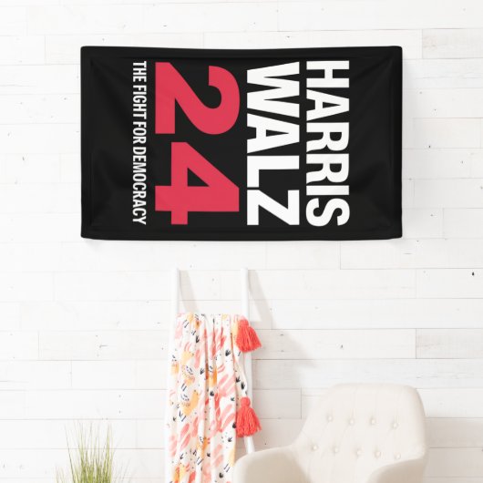 President Verkiezing Kamala Harris & Tim Walz 2024 Spandoek (Insitu)