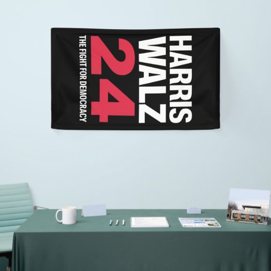 President Verkiezing Kamala Harris & Tim Walz 2024 Spandoek (Beurs)