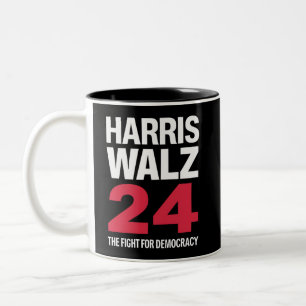 President Verkiezing Kamala Harris & Tim Walz 2024 Tweekleurige Koffiemok