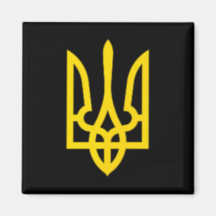 President Volodymyr Zelensky - Oekraïne Tryzub Tri Magneet