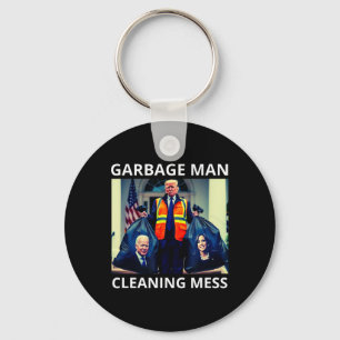 President Vuilnisman Schoonmaakt Rotzooi T-shirt T Sleutelhanger