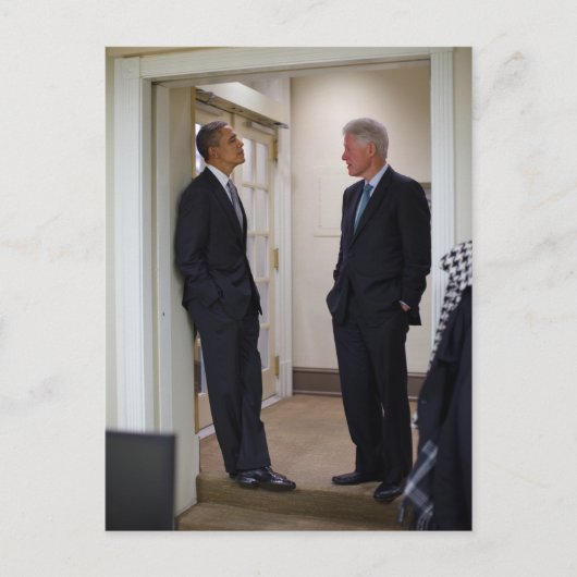 Presidenten Barack Obama & Bill Clinton Briefkaart (Voorkant)