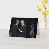 Presidenten Barack Obama & Bill Clinton Kaart (Gele Bloem)