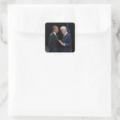 Presidenten Barack Obama & Bill Clinton Vierkante Sticker (Tas)