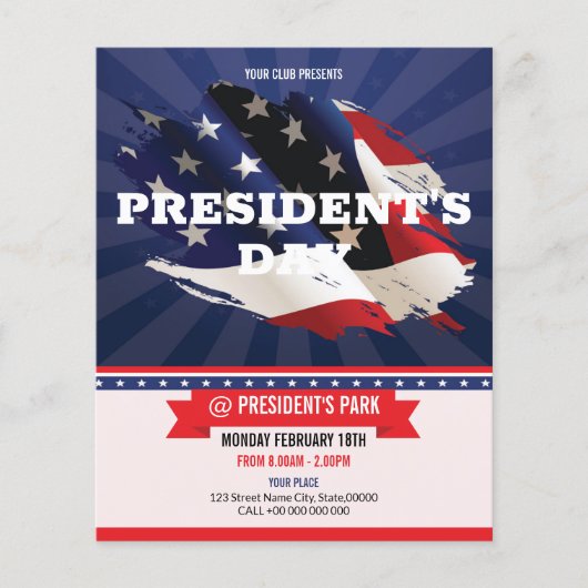 Presidenten dag brochure (Voorkant)
