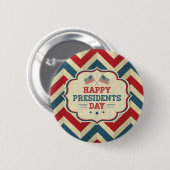 presidenten dag chevron ronde button 5,7 cm (Voorkant /achterkant)