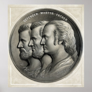 Presidenten Grant, Lincoln en Washington Poster