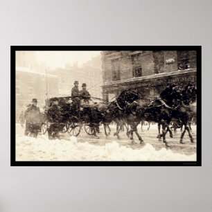 Presidenten Roosevelt en Taft Carriage to Capitol Poster