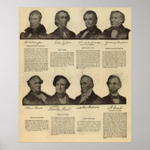 Presidenten US, autografieën, biografieën Poster