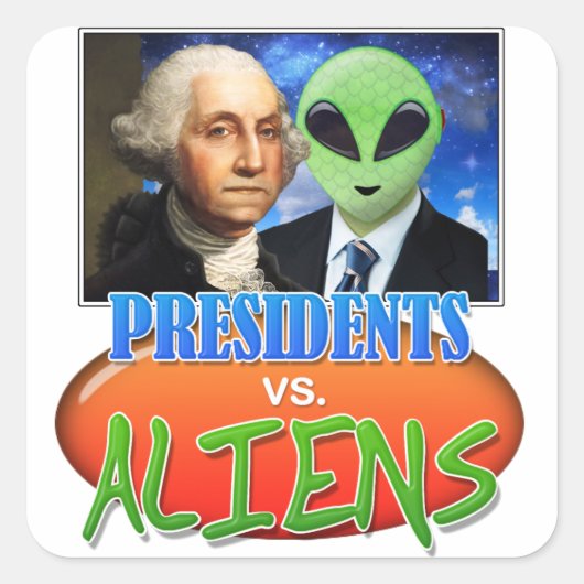 Presidenten vs, buitenaardse Stickers (Voorkant)