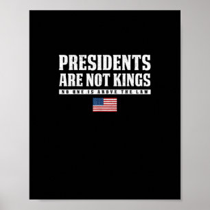 Presidenten zijn geen koningen USA Vlag Geen konin Poster