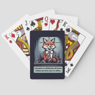 Presidential Fox - Grappig politiek satire dier Pokerkaarten