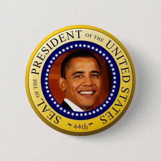 Presidentieel zegel ronde button 5,7 cm (Voorkant)