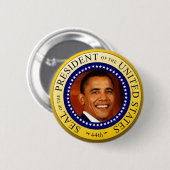 Presidentieel zegel ronde button 5,7 cm (Voorkant /achterkant)