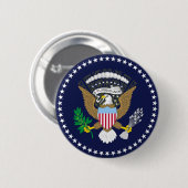 Presidentieel zegel ronde button 5,7 cm (Voorkant /achterkant)