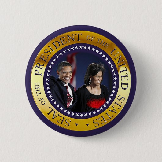 Presidentieel zegel ronde button 5,7 cm (Voorkant)