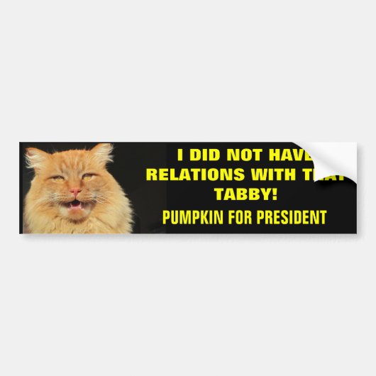 Presidentiële Campagne Slogan Bumpersticker (Voorkant)
