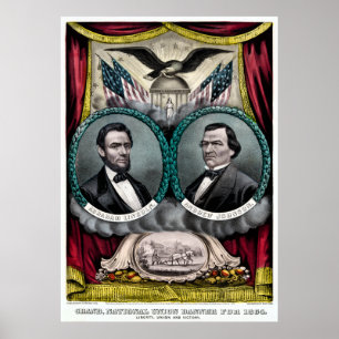 Presidentiële campagne van Abraham Lincoln 1864 Poster
