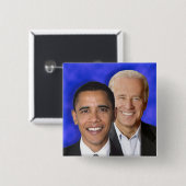 Presidentiële Democratische Blauwe Team Machine Vierkante Button 5,1 Cm (Voorkant /achterkant)