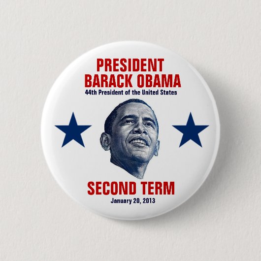 Presidentiële opening 2013 ronde button 5,7 cm (Voorkant)