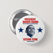 Presidentiële opening 2013 ronde button 5,7 cm (Voorkant /achterkant)