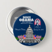Presidentiële opening 2013 ronde button 7,6 cm (Voorkant /achterkant)