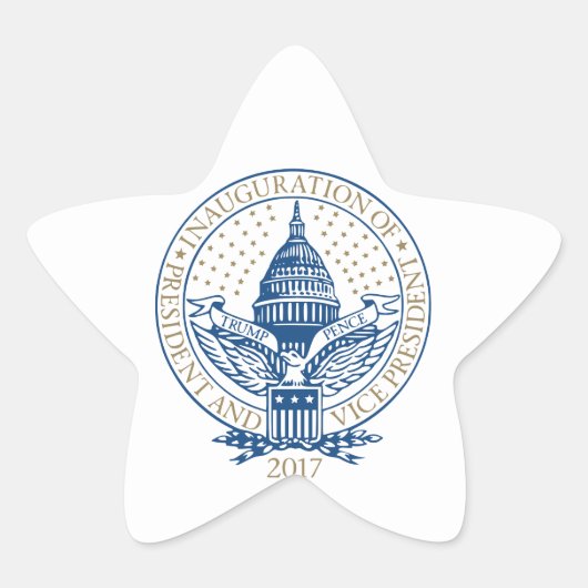 Presidentiële startdatum 2017 ster sticker (Voorkant)