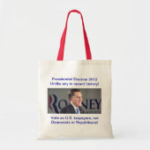 Presidentiële verkiezingen 2012 Romney Foto Bag Tote Bag (Voorkant)