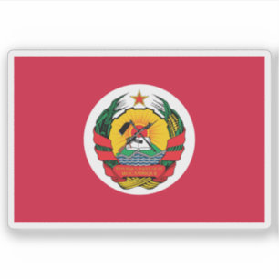 Presidentiële vlag van Mozambique (1983-1990) Sticker
