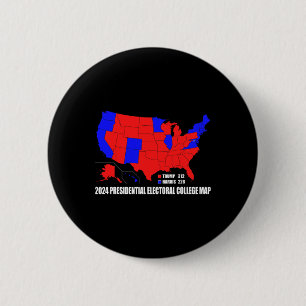 Presidentscollege Usa Kaart Trump Harri Ronde Button 5,7 Cm