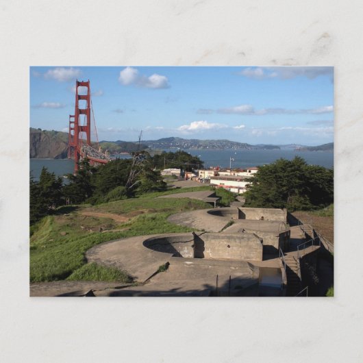 Presidio Pistool Turret and the Golden Gate Bridge Briefkaart (Voorkant)