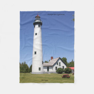 Presque Isle Lighthouse blanket Fleece Deken