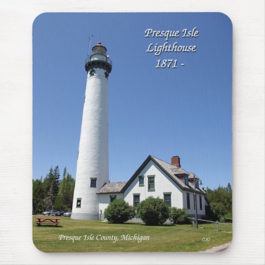 Presque Isle Lighthouse mousepad Muismat (Voorkant)