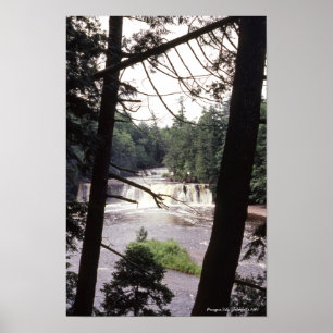 Presque Isle Waterfall 1981 Porcupine Mountains Poster