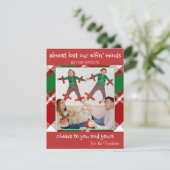 "Presque perdu l'esprit elfe" Carte de Noël drôle (Debout devant)