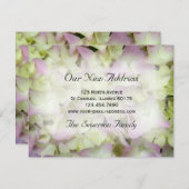 Presque rose Hydrangea New Address Faire-part (Devant / Derrière)