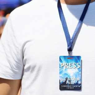 PRESS All Access Pass Concert Evenement Badge