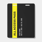 Press All Access Pass Event Coverage ID Badge (Achterkant)