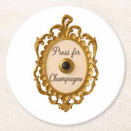 Press for Champagne Bar Cart Veuve Coaster Ronde Kartonnen Onderzetter